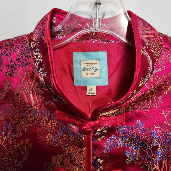 Old Navy Shiny Pink Patterned Jacket Size S - Picture 3 of 12